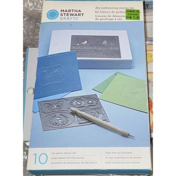 Martha Stewart  Dry Embossing 10 Piece Starter Kit NOB (C20) Crafts - Picture 2 of 11